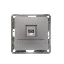 W59 Розетка телеф. с/у RJ11 (мат.хром, б/рамки)(10шт) RSI-152T-5-86 ,