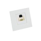 Розетка/коробка коммуникационная для установки в каб.-канал крепление защёлкив. фиксатором rj11 3 пластик белый Systeme Electric W45