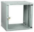 ITK Шкаф LINEA WE 9U 600x450мм дверь стекло серый,