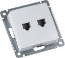 РСКТ-440 Розетка компьютерная и телефонная скрытой установки, механизм, цвет белый ,