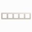 GLOSSA 5-постовая РАМКА, горизонтальная, МОЛОЧНЫЙ