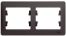 GSL001302 Рамка 2- постовая горизонтальная (графит) (10шт/уп),