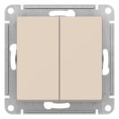 ATN000251 ATLAS 2-клавишный ВЫКЛЮЧАТЕЛЬ, сх.5, 10АХ, механизм, БЕЖЕВЫЙ,.