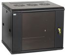 ITK Шкаф LINEA W 6U 600х450мм дверь стекло черный,