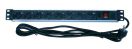 ITK PDU 8 розеток нем. ст, с LED выкл,1U, шнур 2м вилка нем. ст