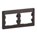 GSL000802 Рамка 2- постовая горизонтальная (шоколад) (30шт/уп),