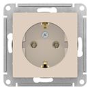 ATN000243 ATLAS РОЗЕТКА с заземлением, 16А, механизм, БЕЖЕВЫЙ,