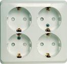 Этюд Розетка о/у 4-я с 3К (белый) (250В, 16А, з/шт), PA16-208B, РФ