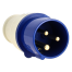 Вилка переносная 023 2Р+РЕ 32А 220В IP44 EKF,