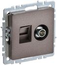 BRITE Роз. двойная TV+RJ45 кат.5E РТВ/РК12-БрТБ бр. IEK