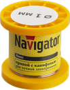Припой Navigator 93 076 NEM-Pos02-61K-1-K50 (ПОС-61, катушка, 1 мм, 50 гр)
