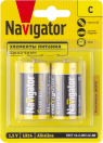 Батарейка 1.5В дюймовочка c/am 2 lr14 щелочная марганцевая (алкалиновая) Navigator