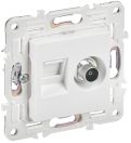 SKANDY Роз. двойная TV+RJ45 кат.6 SK-A15W арк. бел. IEK