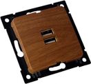 РС-USB-420-05 Розетка "Мастер" USB, С/У, механизм, цвет дуб
