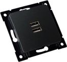 РС-USB-420-08 Розетка "Мастер" USB, С/У, механизм, цвет черный