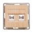 W59 РОЗЕТКА двойная компьютерная RJ45 кат.5Е, механизм, СОСНА