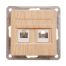 W59 РОЗЕТКА двойная RJ11+RJ45, 160В, 1А, кат.5Е, механизм, СОСНА