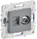 SKANDY Роз. двойная TV+RJ45 кат.5E SK-A14Gr сер. IEK