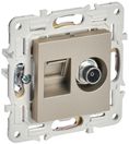 SKANDY Роз. двойная TV+RJ45 кат.5E SK-A14Sh шамп. IEK