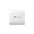 (NEW3-E) Розетка USB A+С, 5В/2,1А, белый