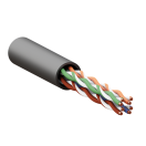 Кабель витая пара TERACOM PRO Cat.5E U/UTP 4 пары solid внешний 24AWG оболочка LDPE цвет черный (упак. 305м)