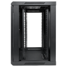 Шкаф настенный 19" TERACOM PRO 12U 600х600 мм дверь стеклянная с замком-ручкой чёрный