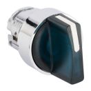 Селекторный переключатель 3-позиц. с рукояткой цвет синий 22мм с подсветкой, без фиксации, IP54 EKF XB4