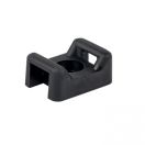 Площадка под хомуты (22x16) с монтажным отверстием М4 чёрная (100шт.) EKF PROxima,