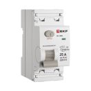 Выключатель дифференциального тока ВД-100N 2P 25А 30мА тип AC эл-мех 6кА PROXIMA EKF,