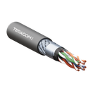 Кабель витая пара TERACOM PRO Cat.5E SF/UTP для промышленного Ethernet проводник 4 пары 19x0,1мм 26AWG оболочка полиуретан -40°C – +80°C цвет черный (упак. 500м)