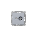 Механизм розетки TV+RJ45 (cat5), алюминий Эпика EKF