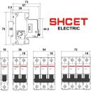 Выключатель автоматический ВА    47- 19   3Р   2А   6kA  хар.С  SHCET (Китай)