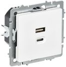 BRITE Роз. USB A+C 45Вт высокоск. зар. РЮ11-2-БрАБ а/б IEK