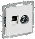 BRITE Роз. двойная TV+RJ45 кат.5E РТВ/РК12-БрАБ а/б IEK