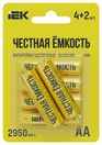 Батарейка щелоч. Alkaline LR6/AA (4+2шт/блистер) ПРОМО IEK