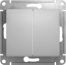 GLOSSA 2-клавишный ПЕРЕКЛЮЧАТЕЛЬ,сх.6/2,10AX, механизм, МОЛОЧНЫЙ