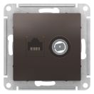 ATN000689 ATLAS РОЗЕТКА двойная ТВ + компьютерная RJ45, кат. 5Е, МОККО,