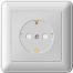 W59 РОЗЕТКА с заземлением со шторками, 16А, в сборе, БЕЛЫЙ
