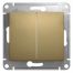 GSL000465 Переключатель 2кл. с/у (титан, б/рамки) (20шт/уп),