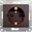 GSL001345 Розетка с/у з/шт с заземл. 16А (графит) (20шт/уп),