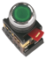 Кнопка ABLF-22 зеленая d22мм неон/240В NO+NC GENERICA