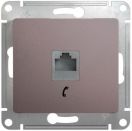 GSL001281T Розетка телефонная RJ11 (платина) (10шт/уп),