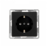 W59 Розетка 1-я с/у с/з з/шт 16А (черный бархат, б/рамки)(10шт) RS16-152-6-86,